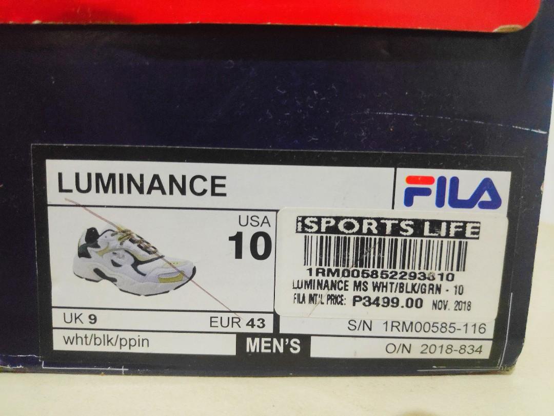 Fila luminance cheap price