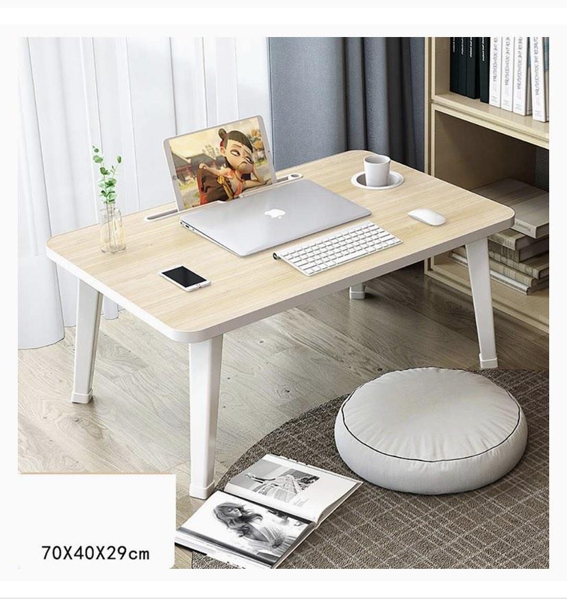 Foldable Table (work/bed table with cup holder) , Furniture & Home Living, Furniture, Tables