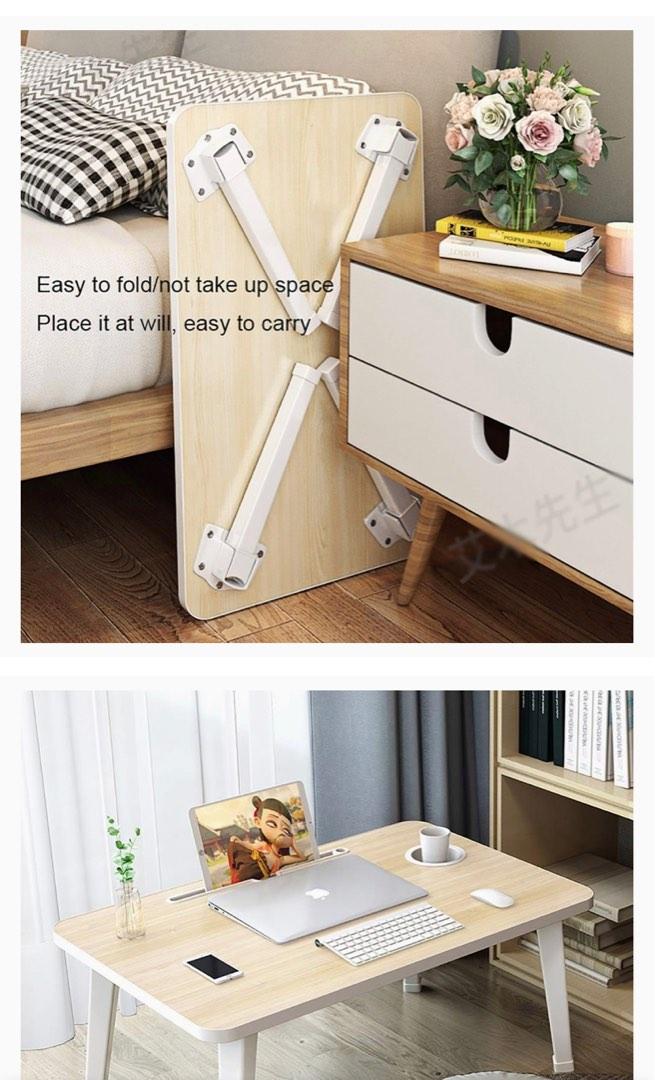 Foldable Table (work/bed table with cup holder) , Furniture & Home Living, Furniture, Tables