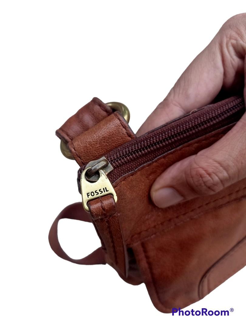 Fossil tan 2024 leather crossbody bag