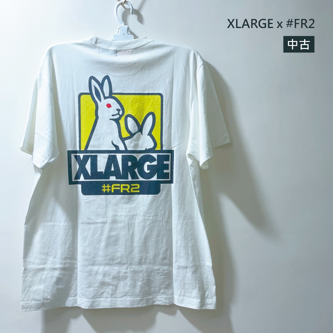 FR2 & XLARGE Fxxking Rabbits T-shirt 白色L碼【中古】聯名, 男裝