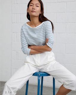 Good Addition Blue Striped Top