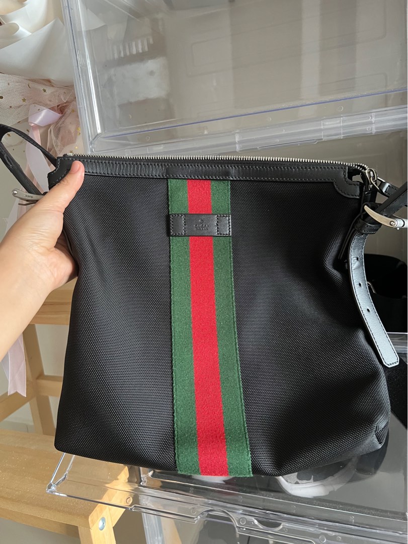 gucci red green stripe bag