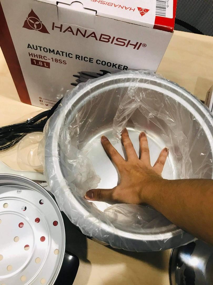 Hanabishi Rice Cooker HHRCCERC in 3 capacities (1.5 Liter, 1.8 Liter, 2.2  Liter) Non-toxic ceramic coating