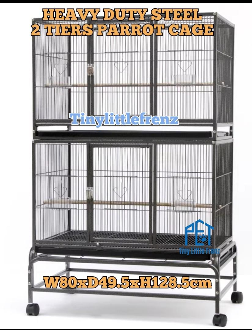 Heavy Duty Steel Parrot Cage 1 Tier, 2 Tier, 3 Tier T22-075, Pet ... - Heavy Duty Parrot Cage Hardware