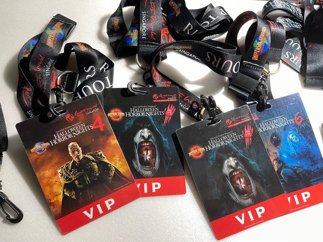 HHN USS Halloween Horror Nights Flashing Skull lights lanyard see video