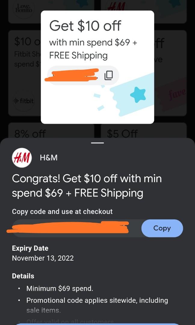 Hm 10 deals off code