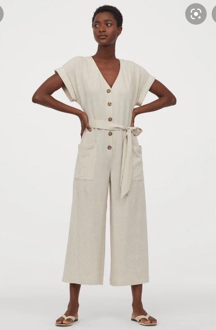 H&m discount khaki jumpsuit