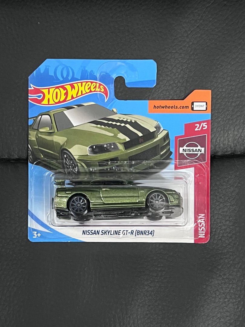 Hot Wheels Long Cards Nissan Skyline GTR R34 BNR34 (Green