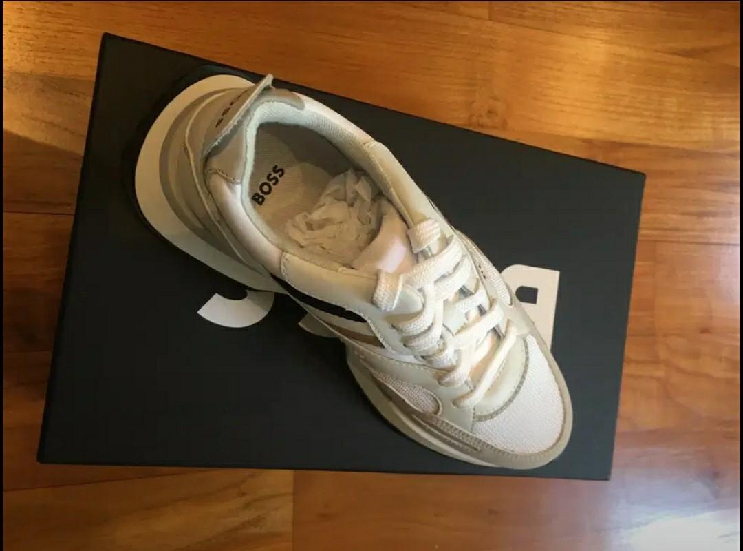 Hugo Boss White Trainers Men Sneakers Original Sepatu Kets Mauhp