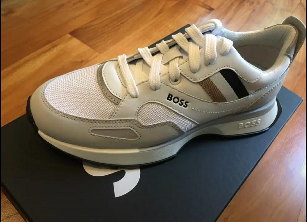 Hugo Boss White Trainers Men Sneakers Original Sepatu Kets Mauhp