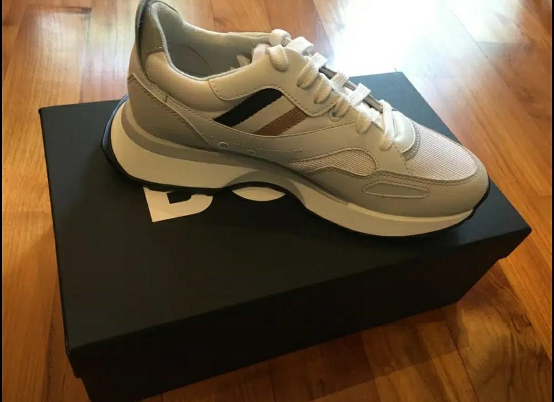 Hugo Boss White Trainers Men Sneakers Original Sepatu Kets Mauhp