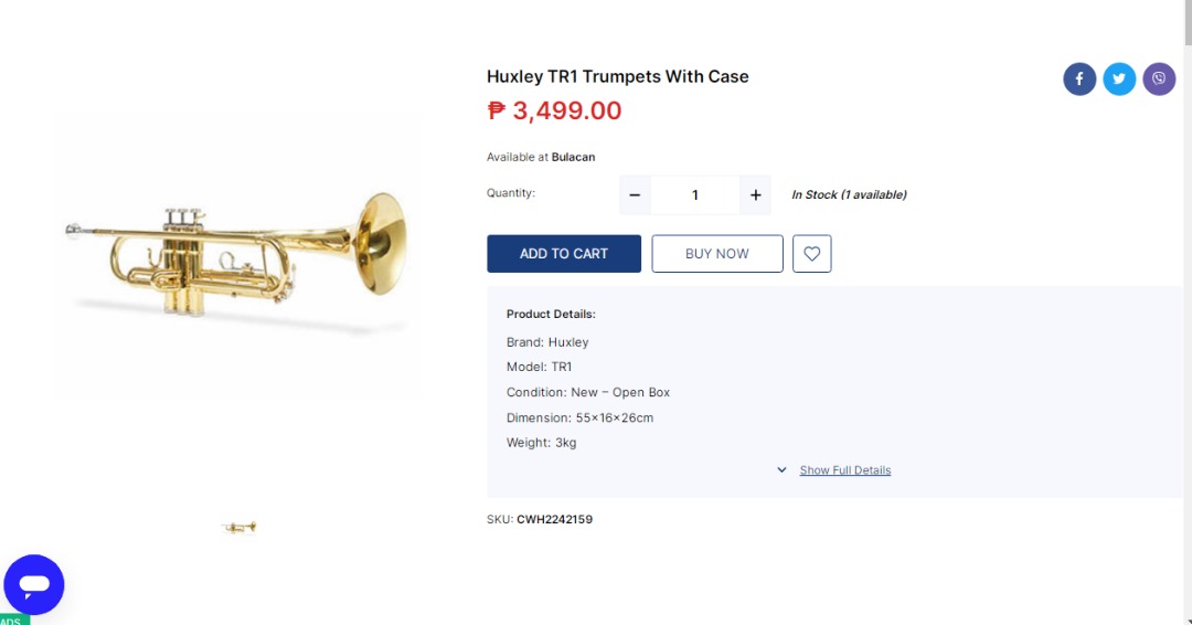 Huxley online trumpet price