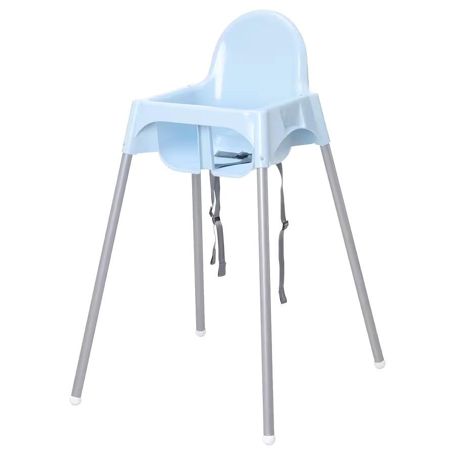 IKEA Antilop High Chair with tray & safety belt, Light Blue Colour