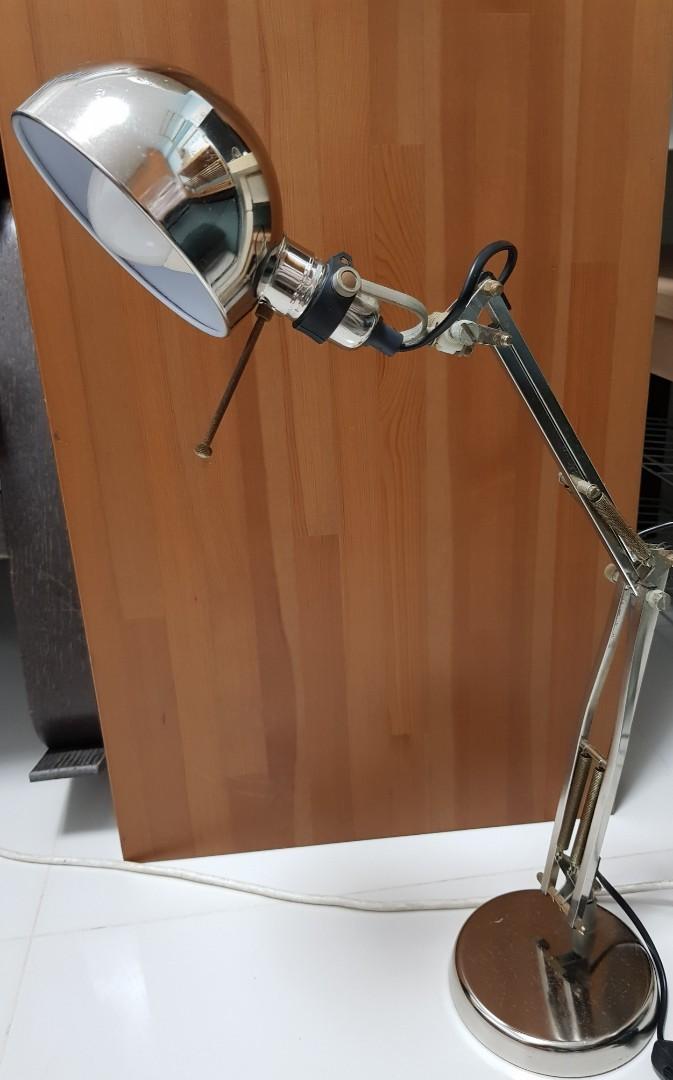 IKEA desk lamp with bulb, Furniture & Home Living, Lighting & Fans