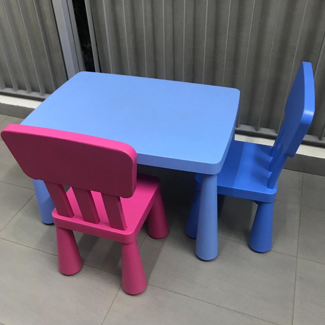 ikea kid table n 2 chair n 1 stool, Babies & Kids, Baby Nursery & Kids