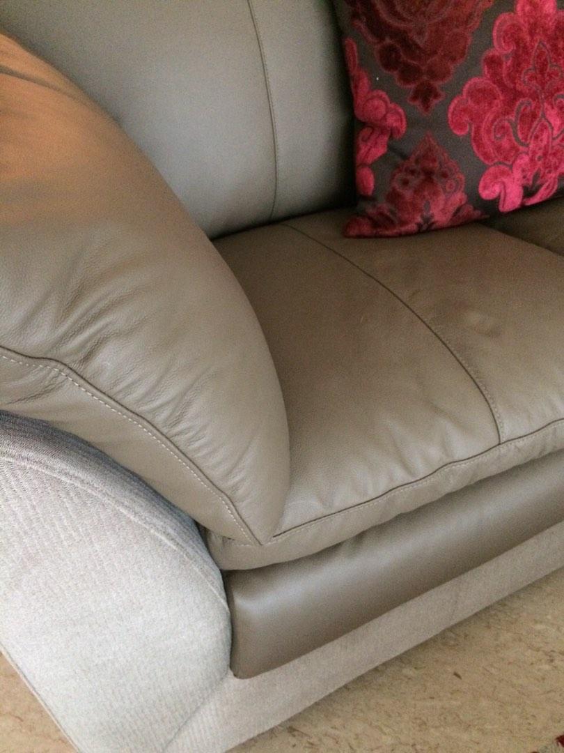 Italian sofa set with real Italian leather. Very comfy, Furniture