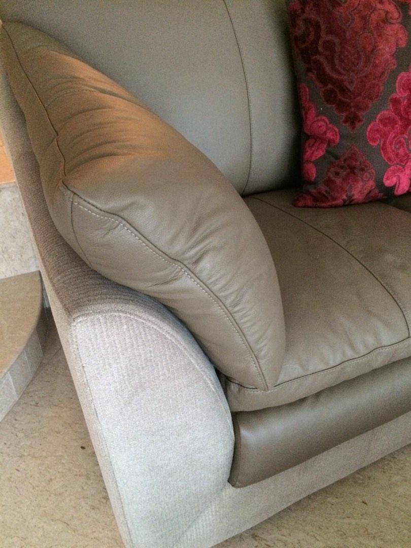 Italian sofa set with real Italian leather. Very comfy, Furniture