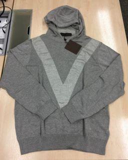 Louis Vuitton Logo embroidered charcoal zip up hoodie, Luxury, Apparel on  Carousell