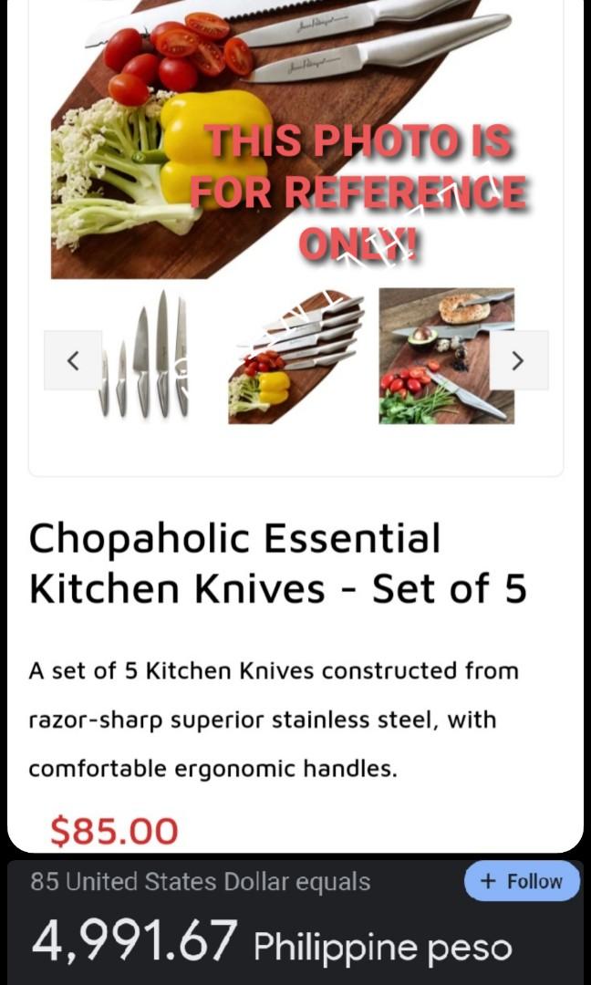 Professional Chef's Knife - 8 inch, Stainless Steel, Chopaholic Knife - by Jean Patrique