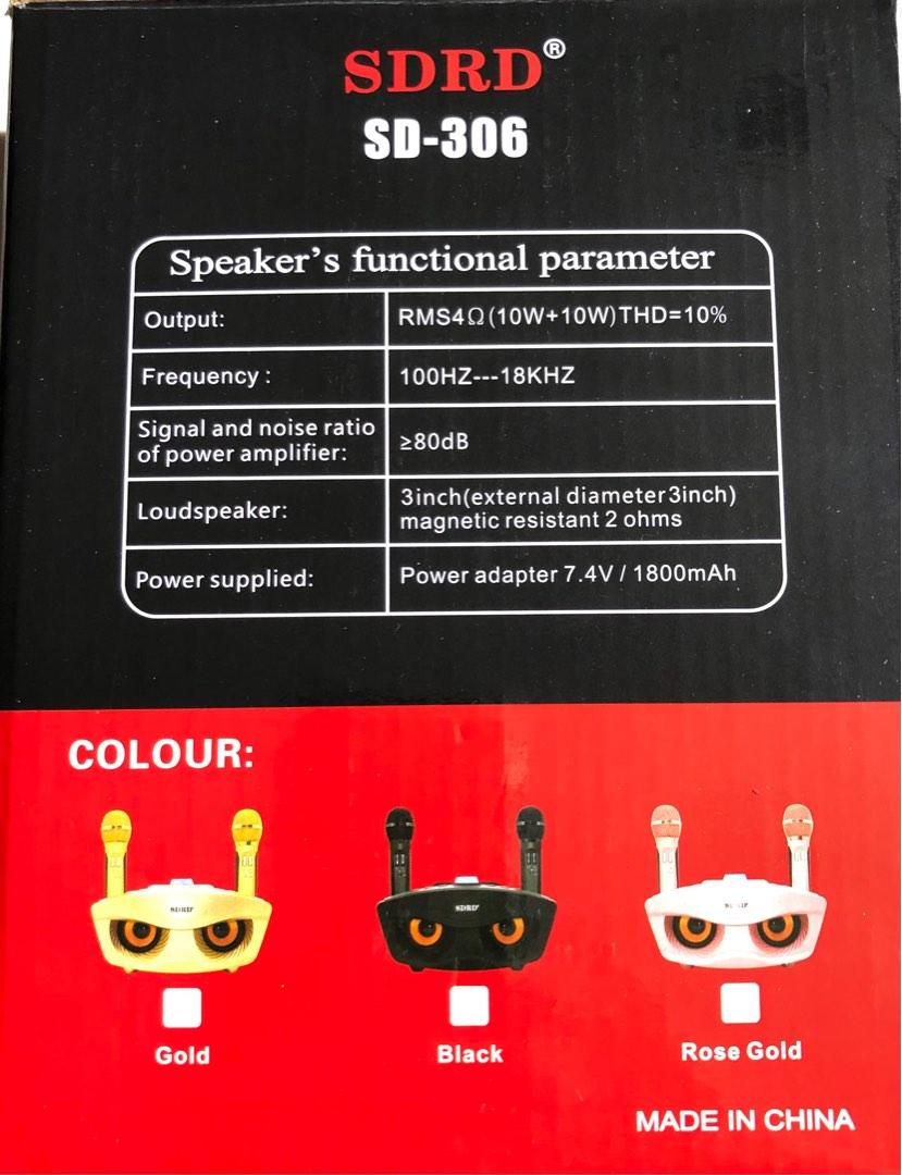 Karaoke - SDRD (model SD-306), Audio, Portable Audio Accessories on ...