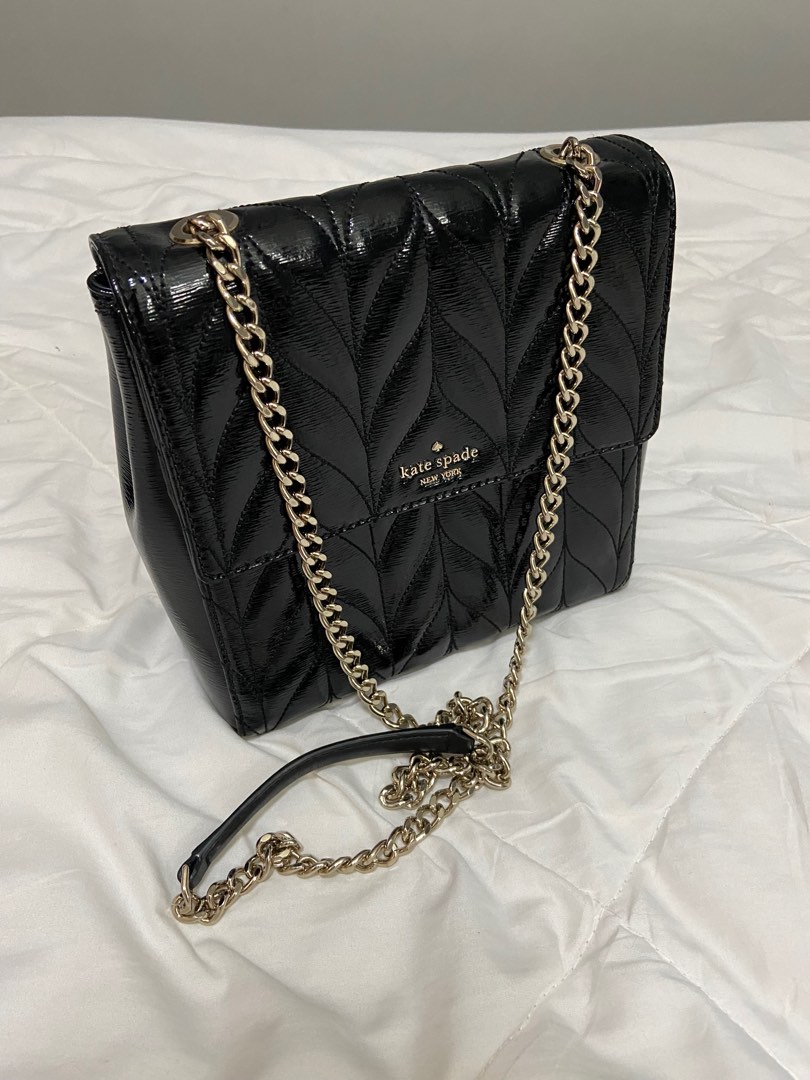 Kate Spade Brayden Briar Lane Quilted Black Leather Backpack Crossbody Luxury Bags Wallets on Carousell