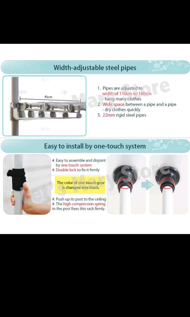 Korea Laundry Drying Rack, Furniture & Home Living, Home Improvement