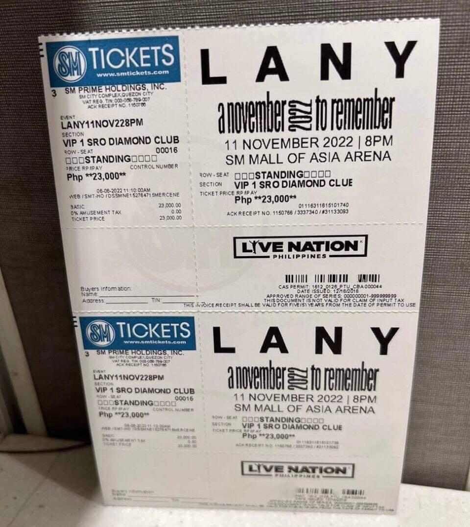 LANY Manila, Philippines Tour Tickets 2022, Tickets & Vouchers, Event
