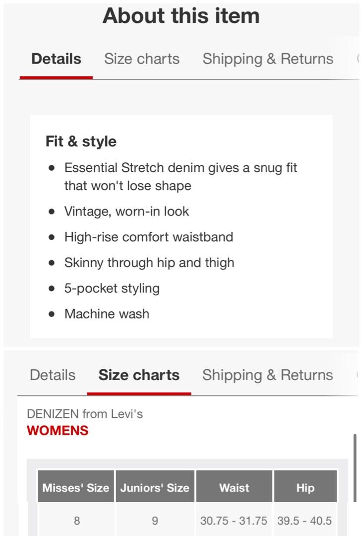 LEVI'S DENIZEN GIRL - SIZE 8, Babies & Kids, Babies & Kids Fashion on  Carousell