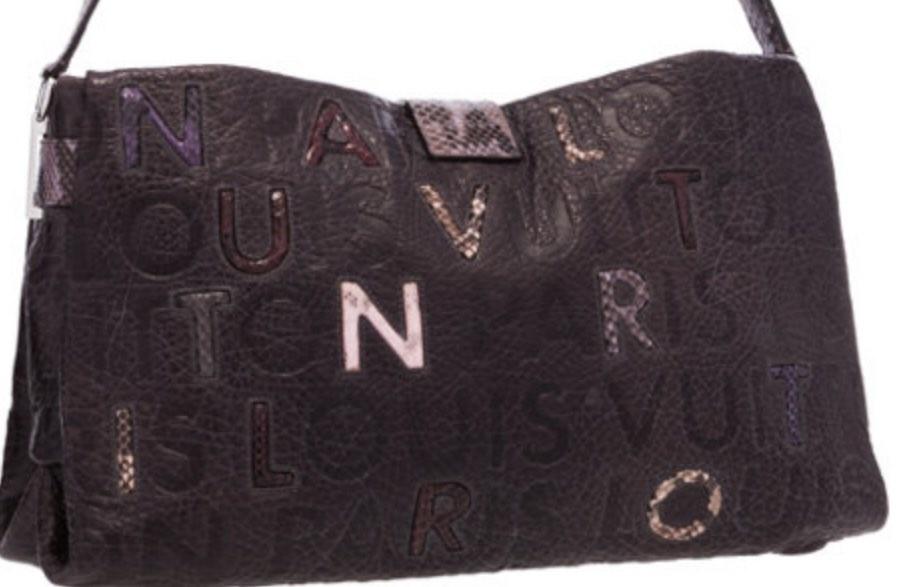 Louis Vuitton Limited Edition Black Monogram Collage Lutece Bag