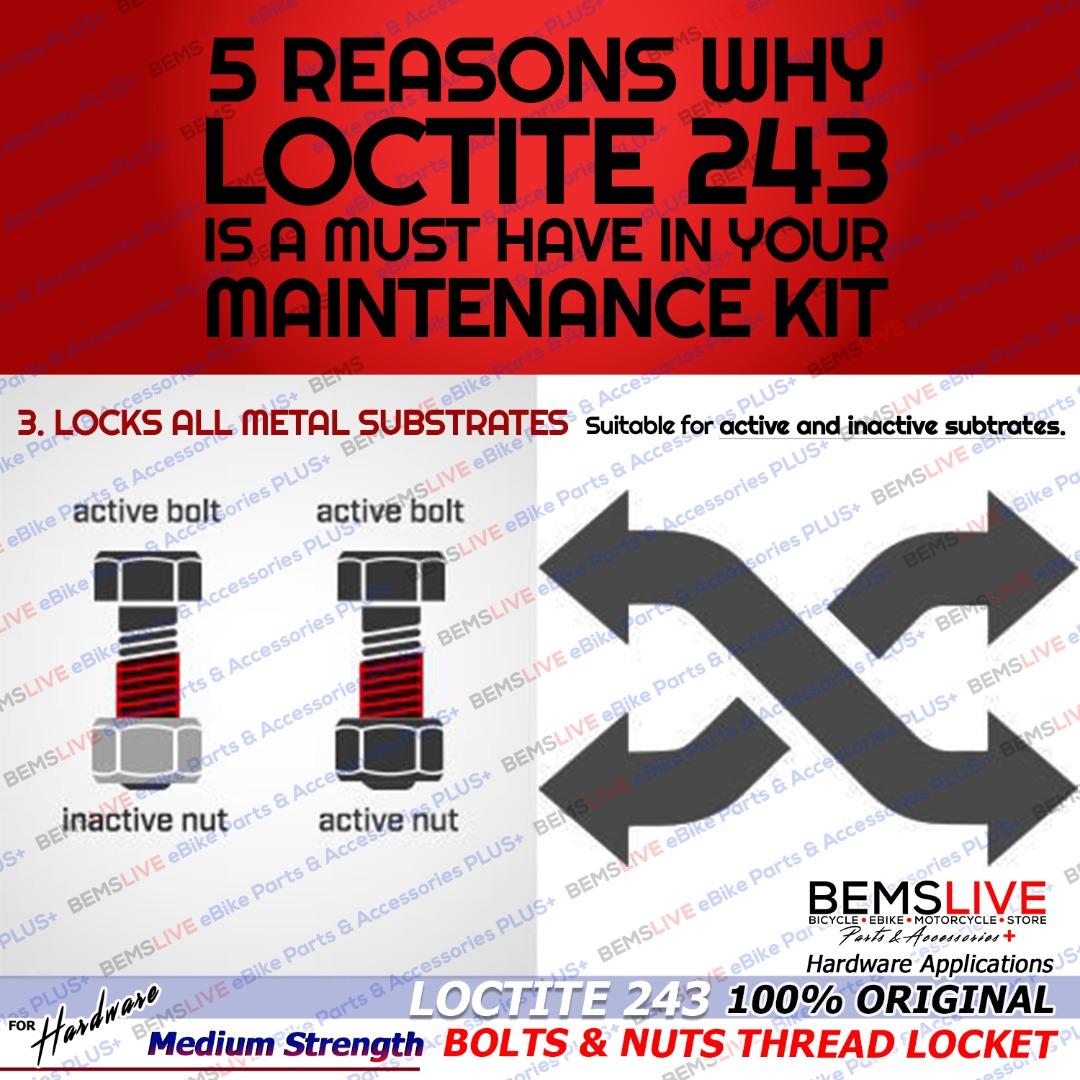 LOCTITE 243 The Original Thread Locking Adhesive 50ml Bolt & Nut Thread