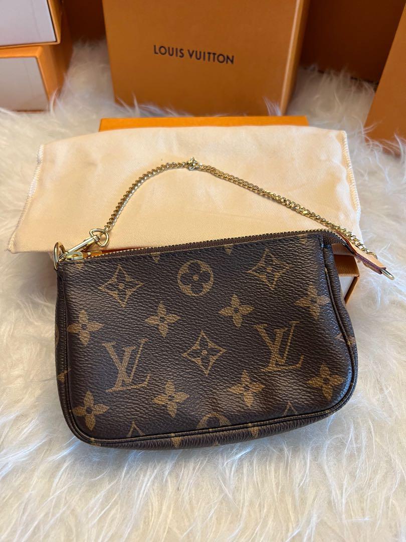 Authentic Louis Vuitton LV Pink Monogram Embossed Mini Pochette Accessoires  Summer By The Pool Collection (hard to find!!), Luxury, Bags & Wallets on  Carousell