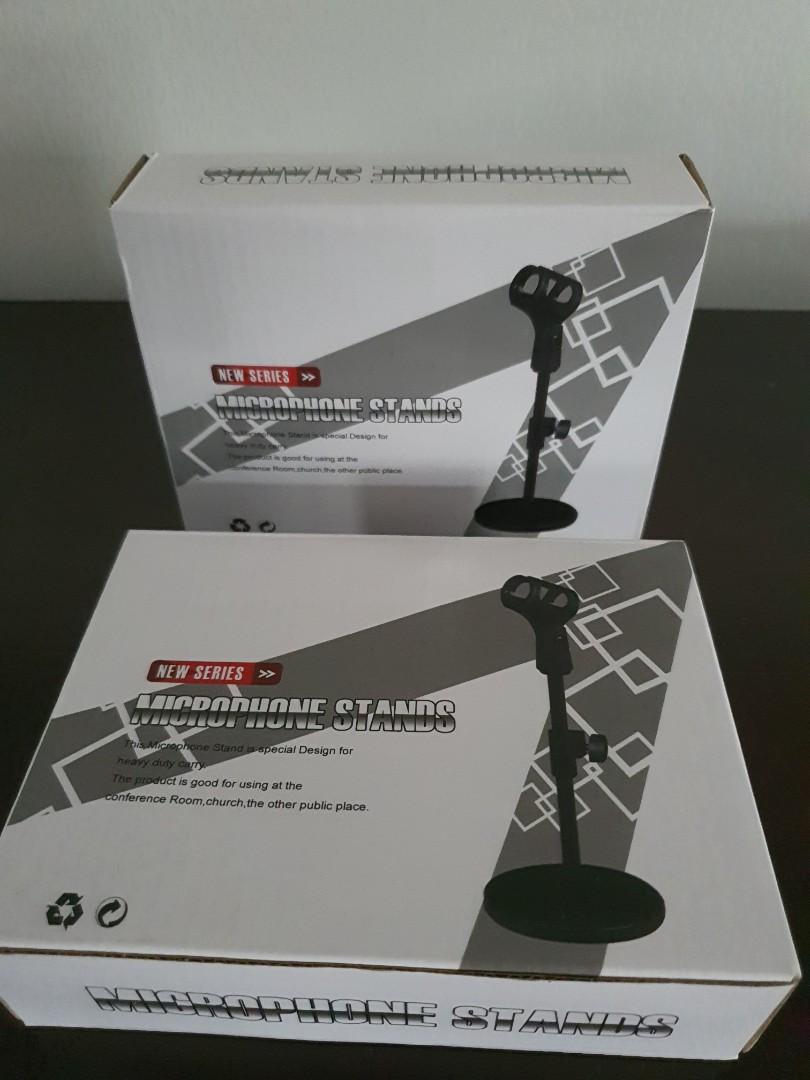 Microphone table stand, Audio, Microphones on Carousell