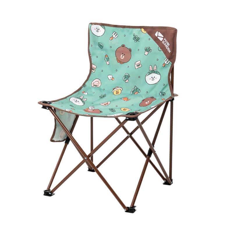 MOBI GARDEN x LINE FRIEND Folding Chair Fishing Chair Backrest