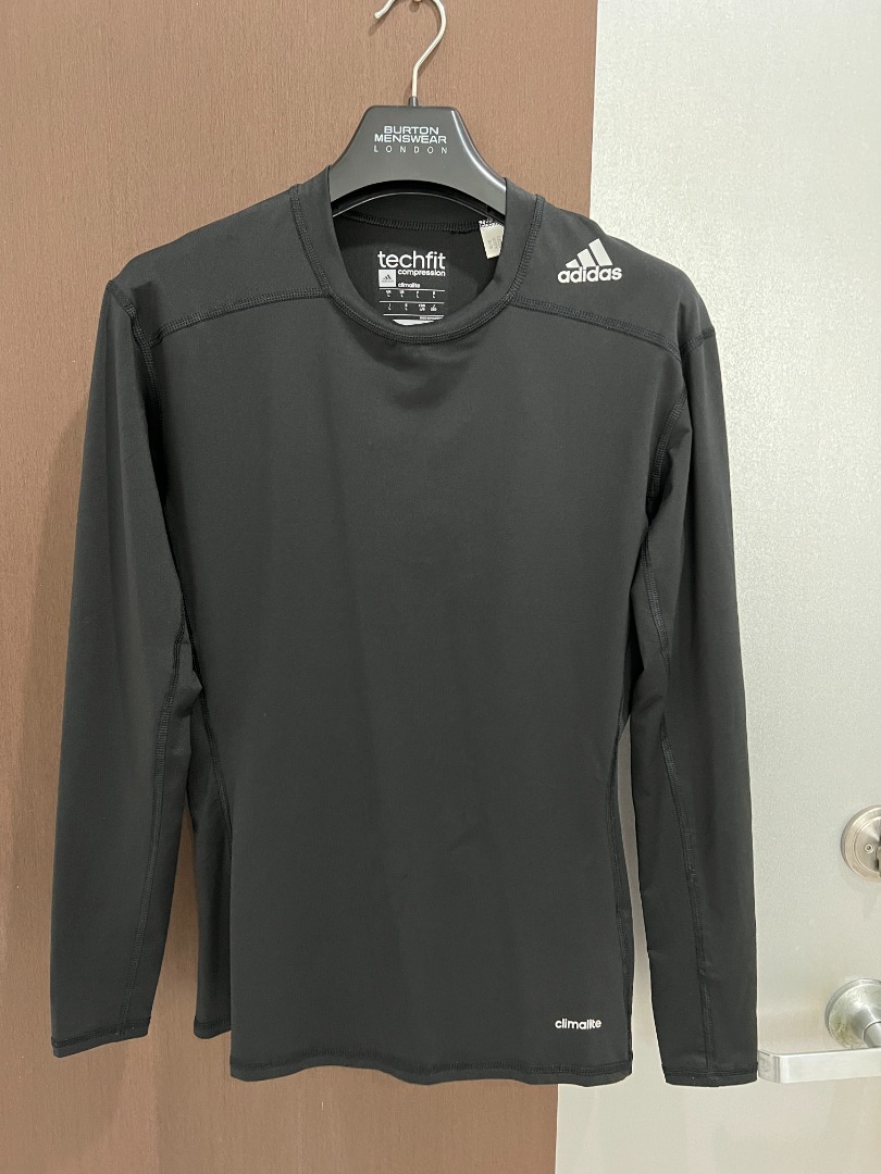 Adidas Climalite Compression TechFit Shirt Black Men's Size Medium - Helia  Beer Co