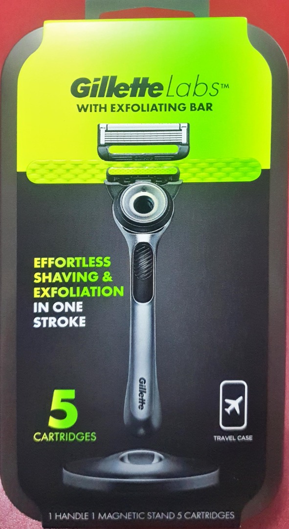 New Gillette Labs with Exfoliating Bar Razor, 1 Handle, 5 Blade Refills