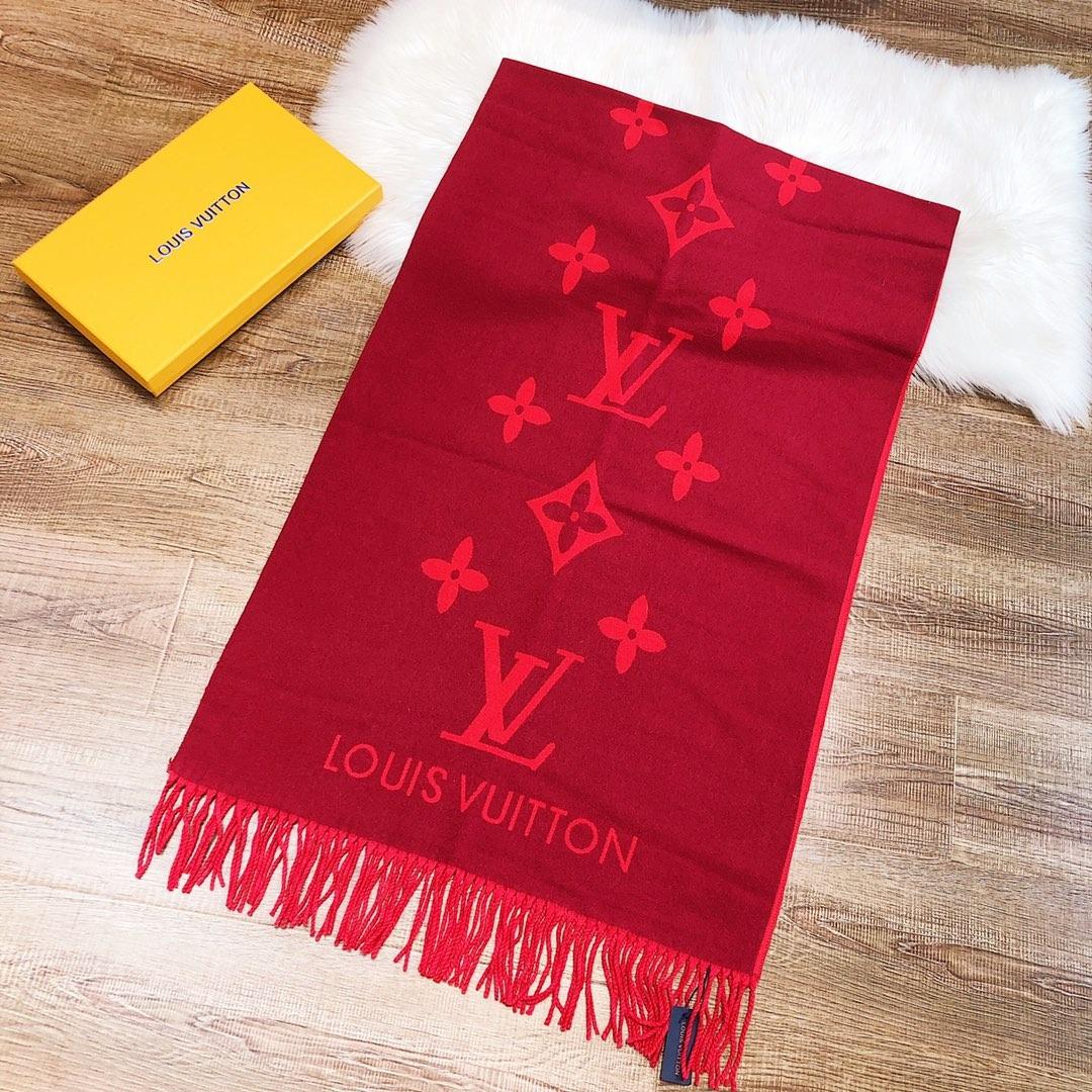 Louis Vuitton Mng Giant Scarf Navy Cashmere