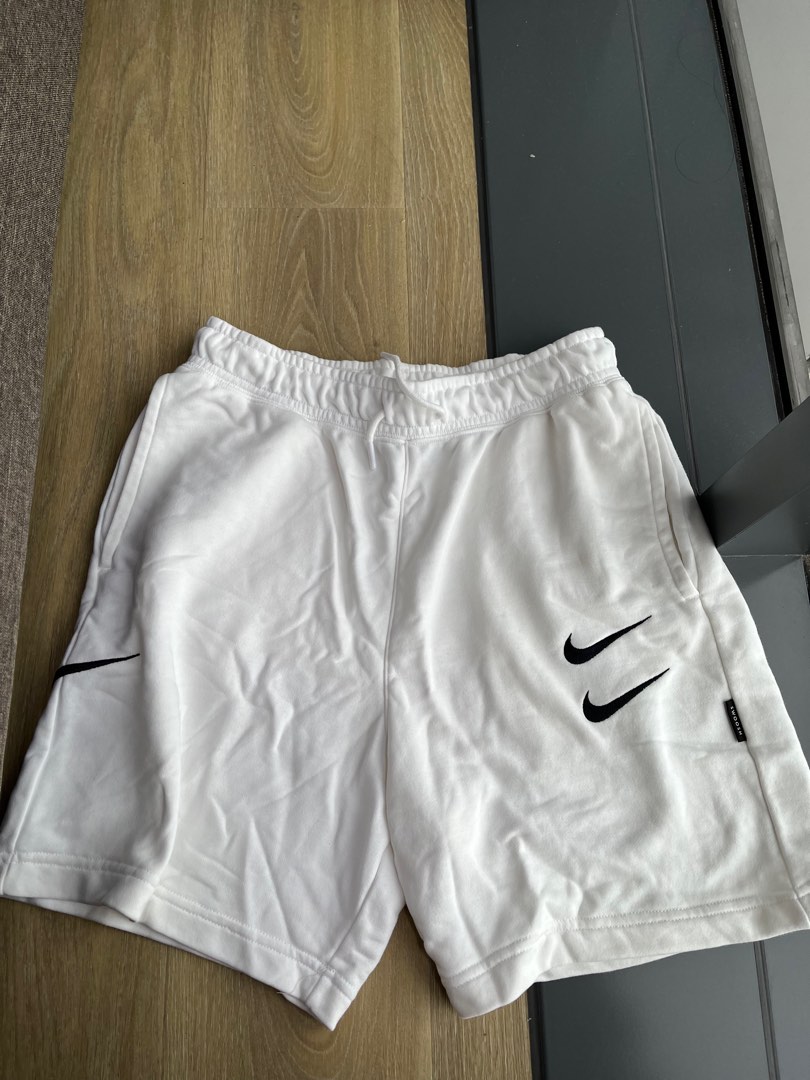 White nike hotsell sweat shorts