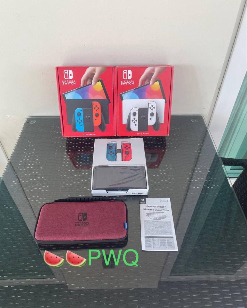 Nintendo Switch OLED Console Local Set Neon/White + free game, Video