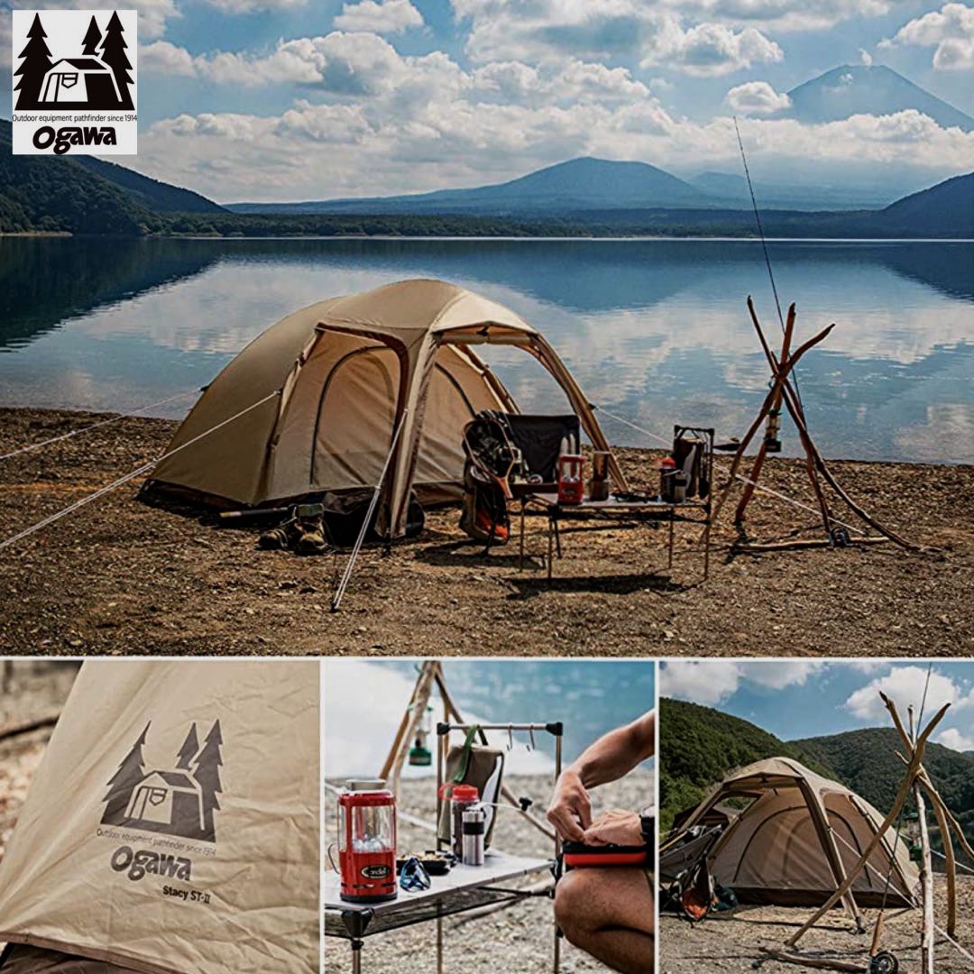 Ogawa 2人戶外露營帳篷Stacy ST-II 深棕及米色2616000080 , 運動產品