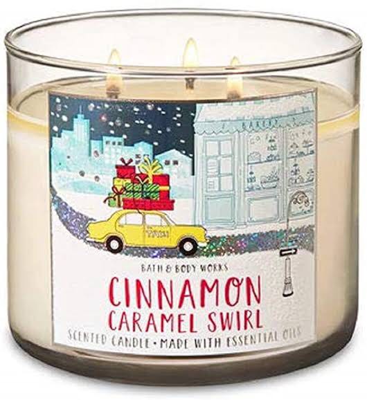 original bath and body works scented candle cinnamon caramel swirl, Furniture & Home Living