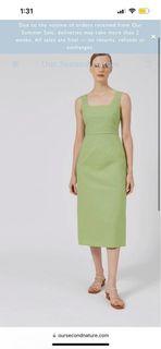 OSN Linen Fitted Midi Dress (Size S)