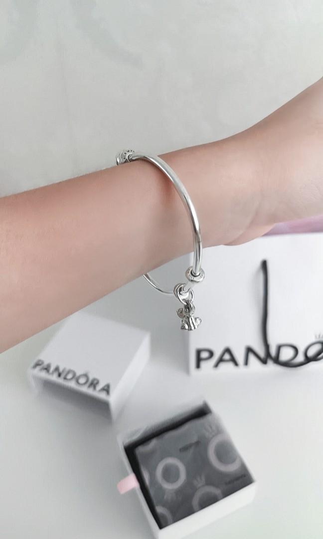 Pandora Silver Bangle Elephant Dangle Charm Women s Fashion