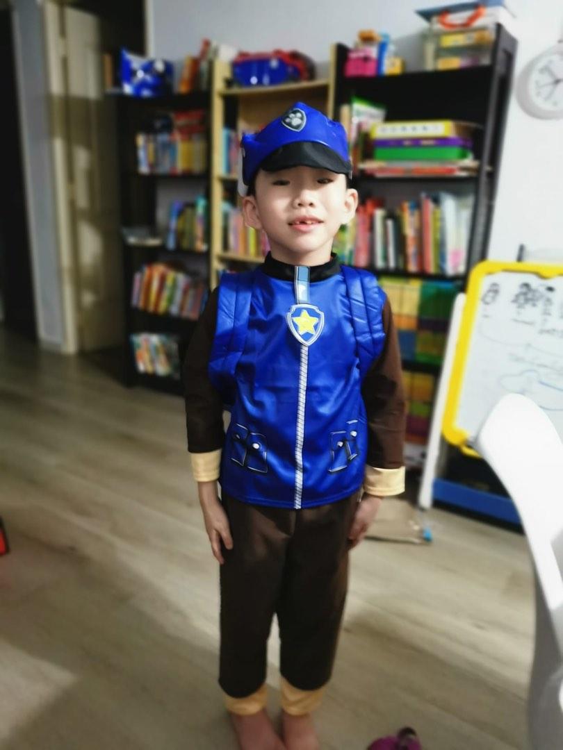 Paw Patrol-Chase Costume, Babies & Kids, Babies & Kids Fashion On Carousell