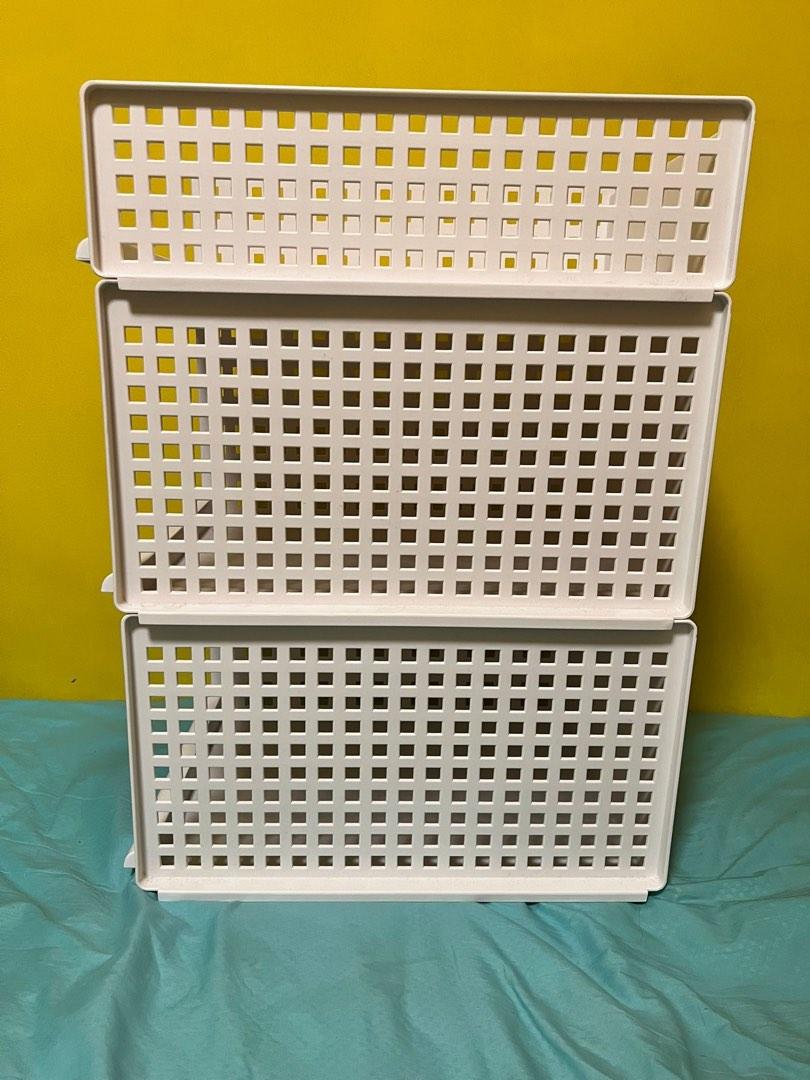 Plastic shelves stackable, Furniture & Home Living, Furniture