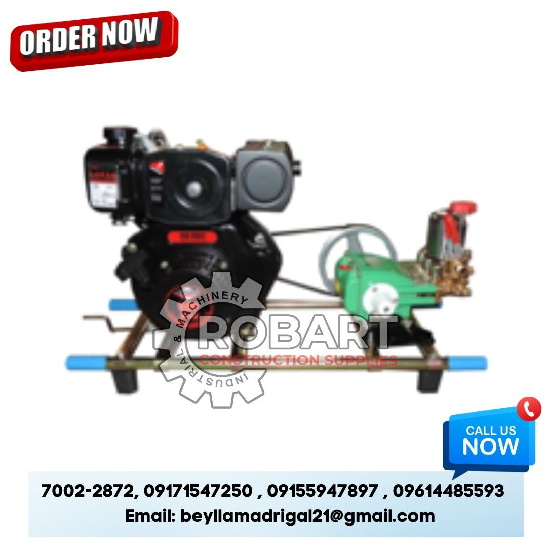 Power Sprayer Set (Category: Construction Tools & Equipment) located in Manila. Submitted by bellarobart (Listing ID 1192504316, Image 2). Description: Power Sprayer Set Brand: Best & Strong Model: BS550-BS25A or BS550-BS25M Type: Automatic or Manual Plunger Size: 22mm Spraying Pressure: 300-500psi Spraying Volume: 25L/min Engine Power: 5.5HP Fuel: Gasoline Type: Single Cylinder, 4 Stroke, Air Cooled, OHV Starting System: Recoil Start Price: 9,65