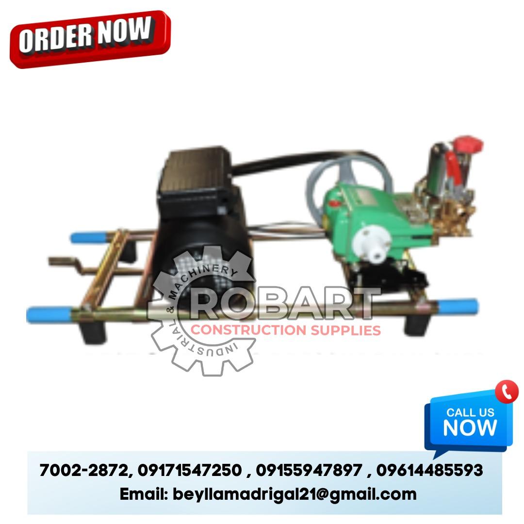 Power Sprayer Set (Category: Construction Tools & Equipment) located in Manila. Submitted by bellarobart (Listing ID 1192504316, Image 1). Description: Power Sprayer Set Brand: Best & Strong Model: BS550-BS25A or BS550-BS25M Type: Automatic or Manual Plunger Size: 22mm Spraying Pressure: 300-500psi Spraying Volume: 25L/min Engine Power: 5.5HP Fuel: Gasoline Type: Single Cylinder, 4 Stroke, Air Cooled, OHV Starting System: Recoil Start Price: 9,65