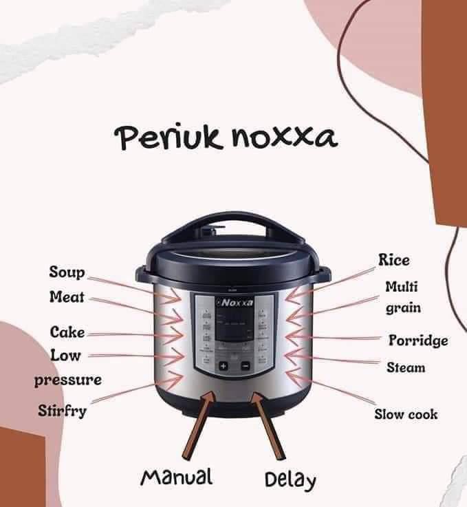 Noxxa pressure cooker hot sale manual