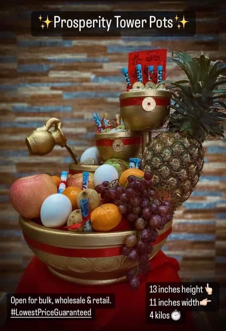 Prosperity Tower Pots, Furniture & Home Living, Home Decor, Vases