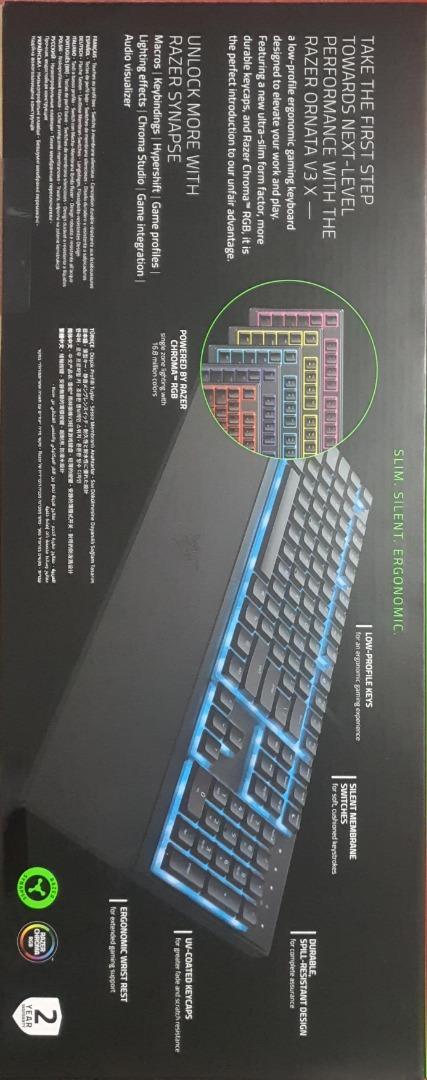 Razer Ornata V3 X Gaming Keyboard: Low-Profile Keys - Silent Membrane  Switches RZ03-0447, Computers & Tech, Parts & Accessories, Computer  Keyboard on Carousell